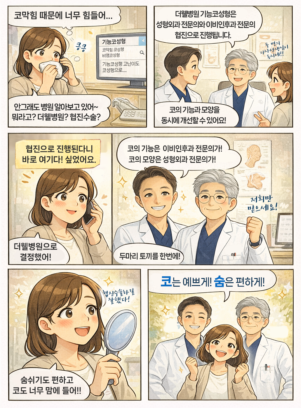 더웰병원비염코성형센터, 비염코성형, 코막힘코성형