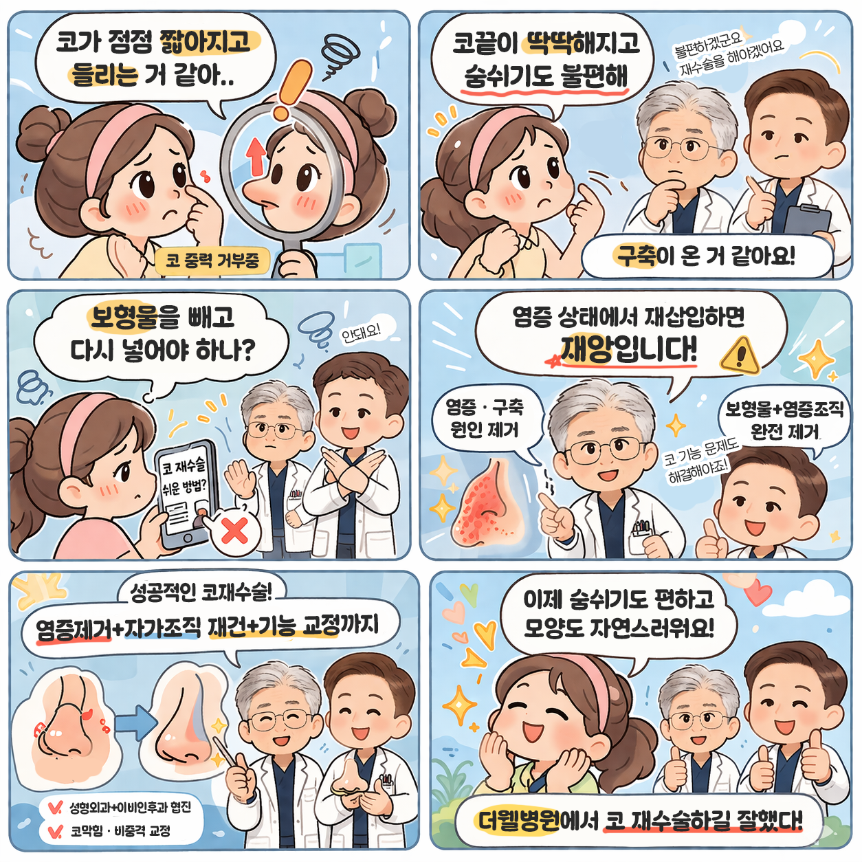 코보형물제거, 코재수술, 더웰병원코성형, 코재수술병원